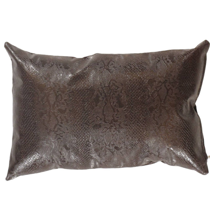 Brown Snakeskin PU leather Pillow 16'' X 24''
